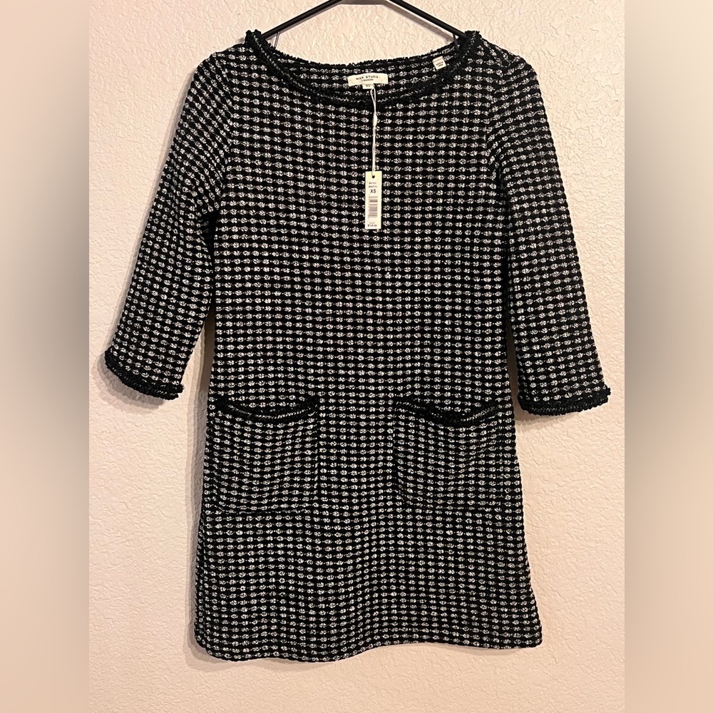 NWT Max Studio Black and White Midi Dress XS